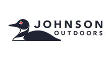 Logo de Johnson Outdoors con ilustración de pato negro